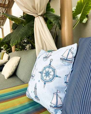 Nautical Notes Outdoor Throw Pillow